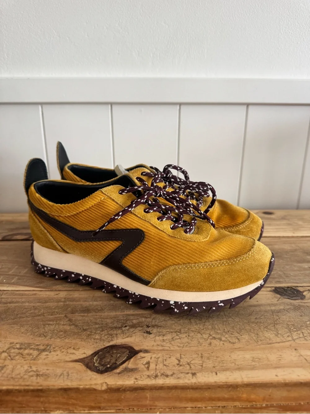 Rag & Bone Retro Runner Sneakers – Mustard Corduroy